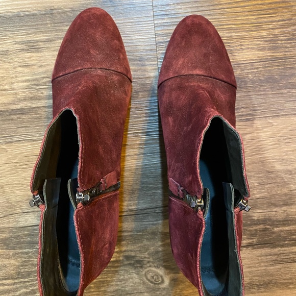 Rag & Bone Burgundy Suede Margot Booties - Picture 3 of 8